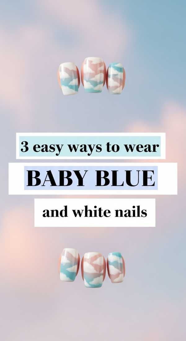 3 Easy Ways To Wear Baby Blue And White Nails 69fc7e53b09d2