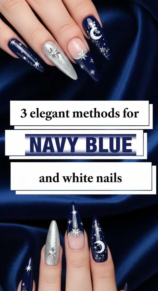 3 Elegant Methods For Navy Blue And White Nails 69fc7f5d1ac29