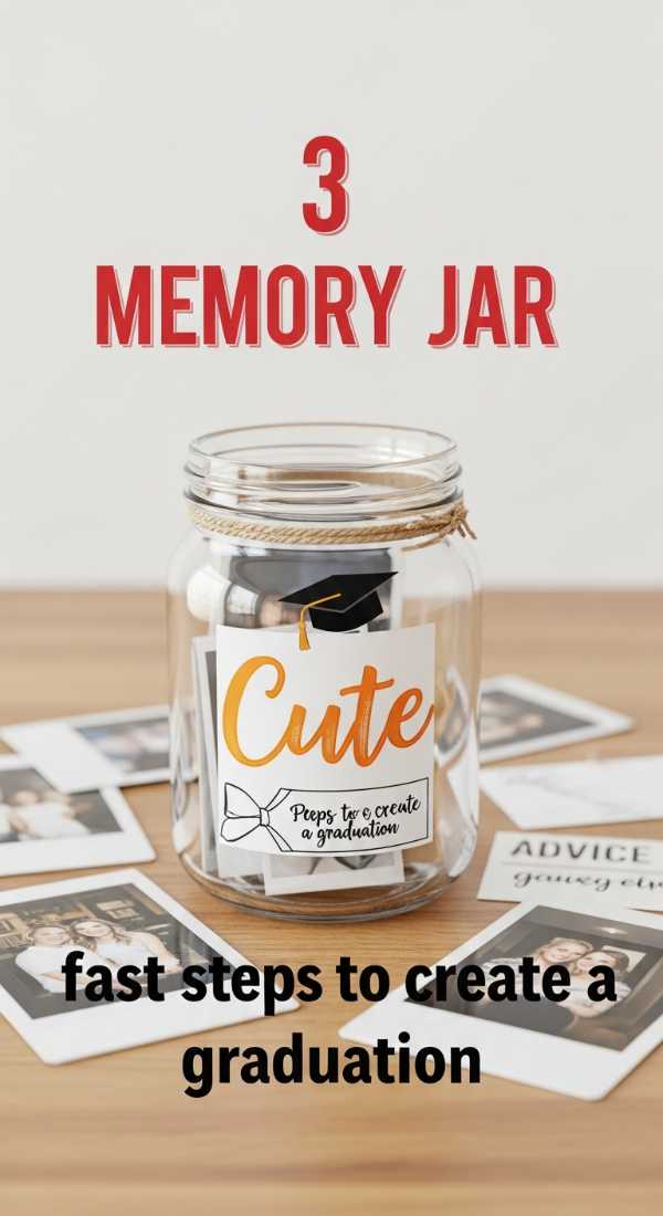 The Grad Party Playbook: Stunning Decor & Stress-Free Planning Tips 3 Fast Steps To Create A Graduation Memory Jar 6a002e3a64a9b