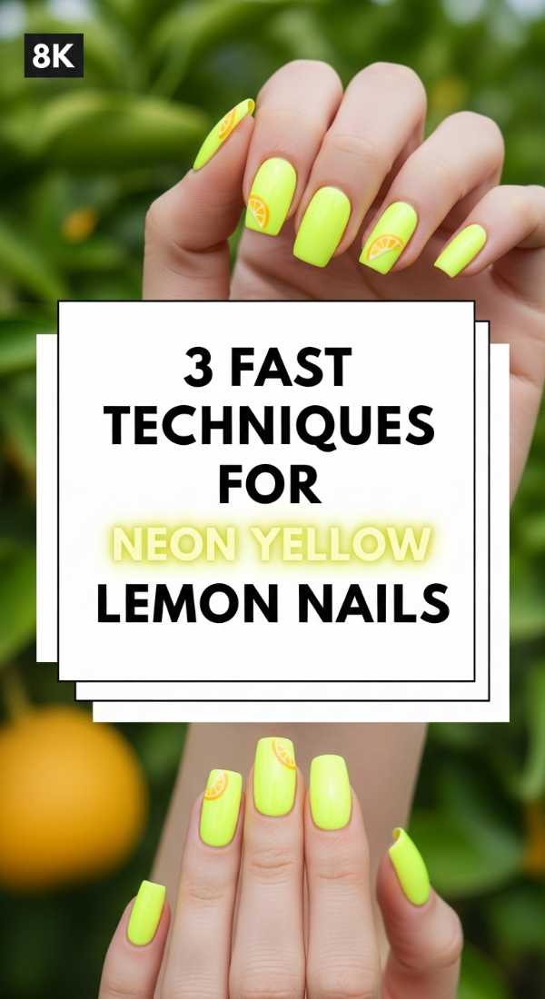 3 Fast Techniques For Neon Yellow Lemon Nails 6a05a5420ac1a