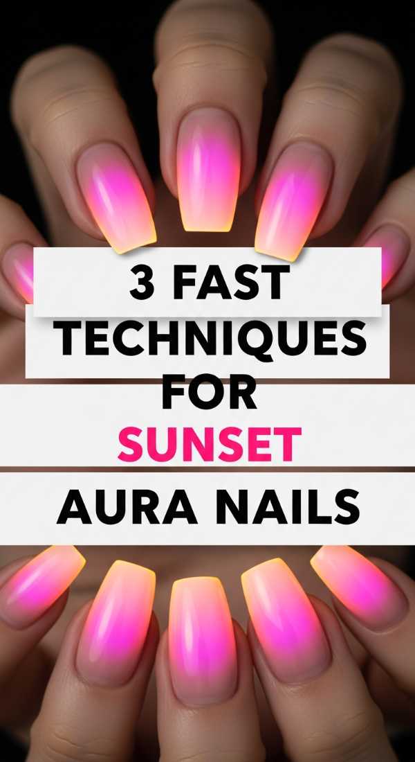 3 Fast Techniques For Sunset Aura Nails 6a059b29a8180