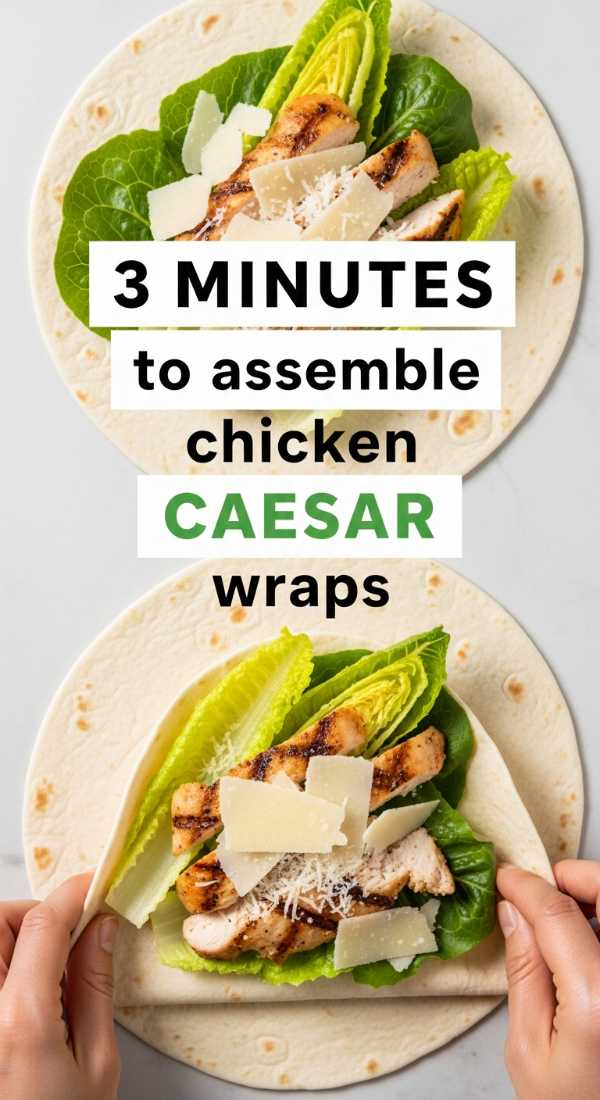 3 Minutes To Assemble Chicken Caesar Wraps 6a001618a847a