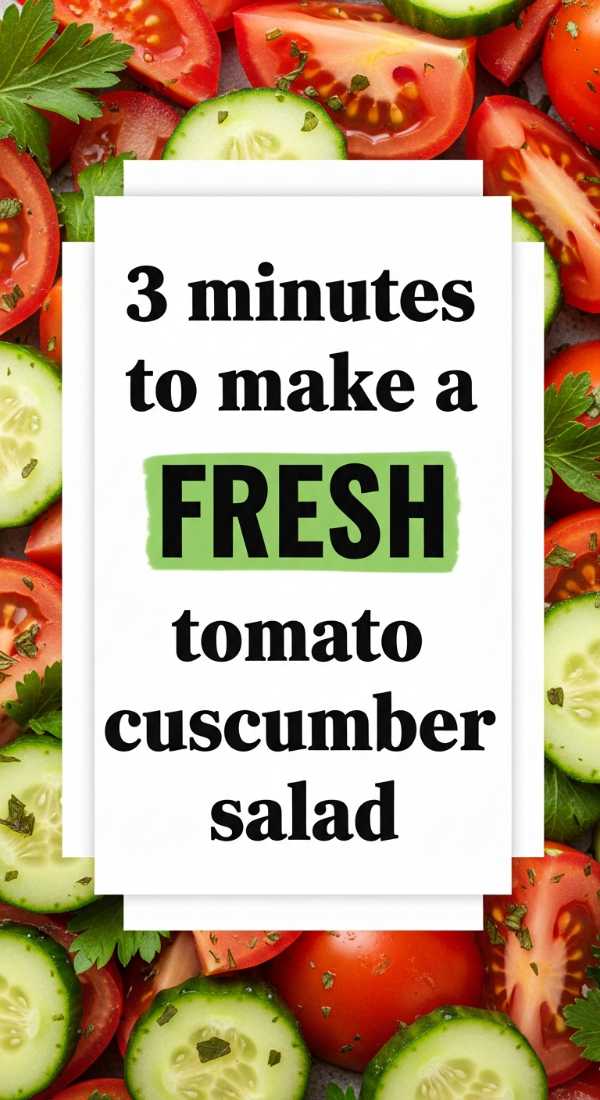 3 Minutes To Make A Fresh Tomato Cucumber Salad 6a06bde3cfc0d
