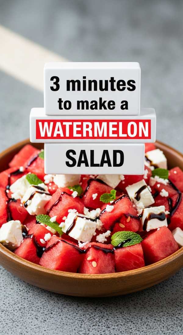 3 Minutes To Make A Watermelon Salad 6a06cbe071a1f