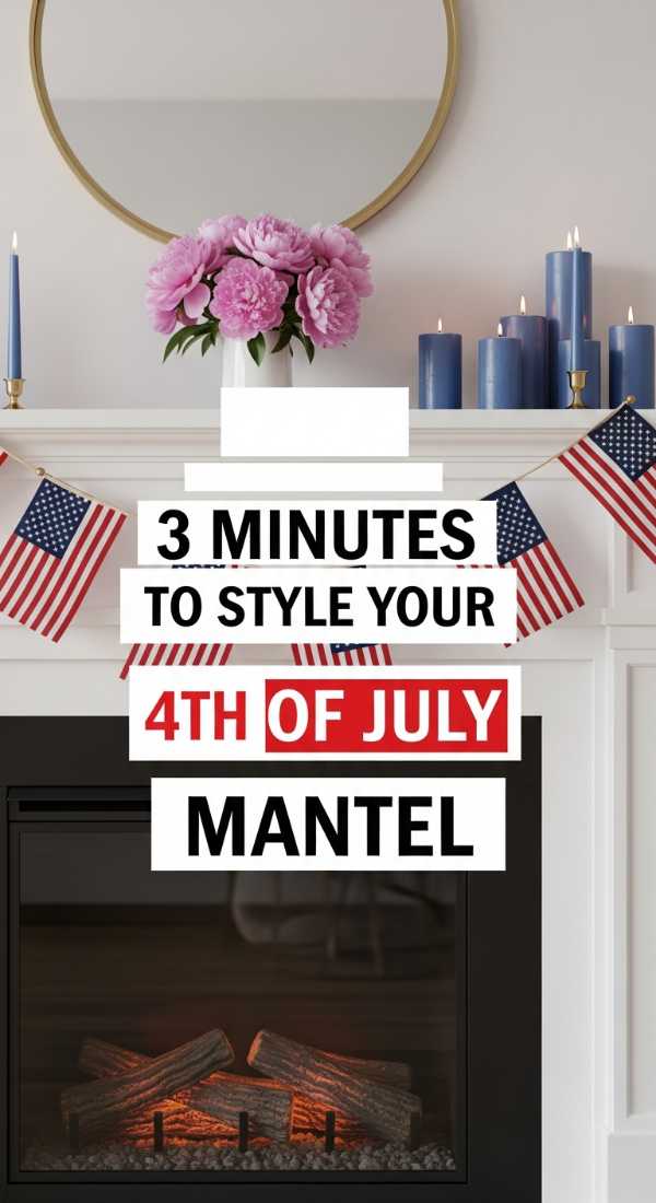 Red, White, and Bloom: Hosting a Dreamy Girly 4th of July Soiree 3 Minutes To Style Your 4th Of July Mantel 6a0de72a65d89