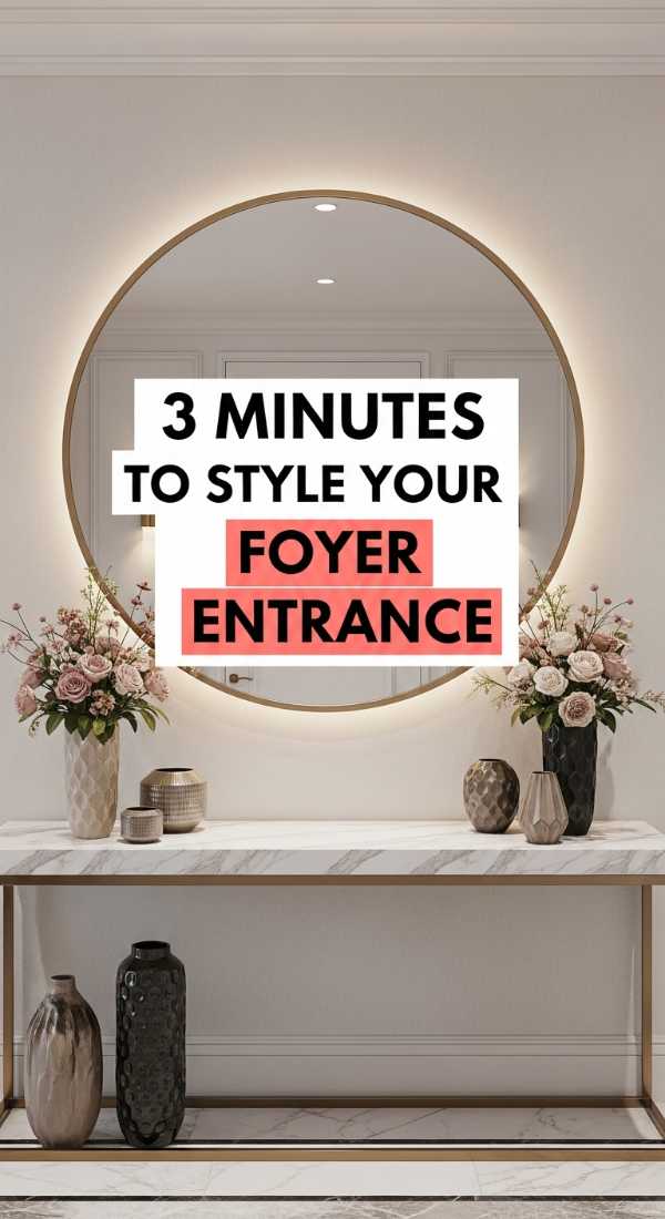 3 Minutes To Style Your Foyer Entrance 69fb223419376