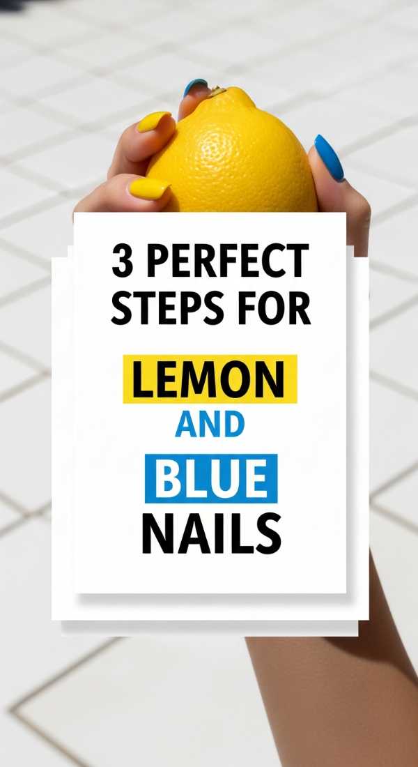 3 Perfect Steps For Lemon And Blue Nails 6a05a12ab7486