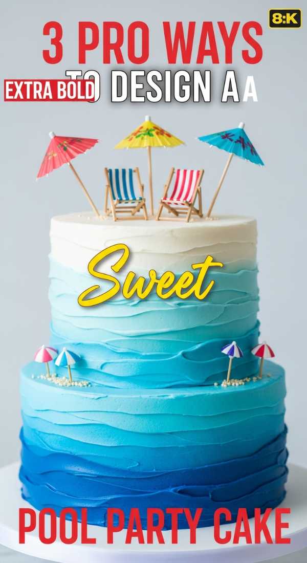 3 Pro Ways To Design A Pool Party Cake 6a031311e5ab2