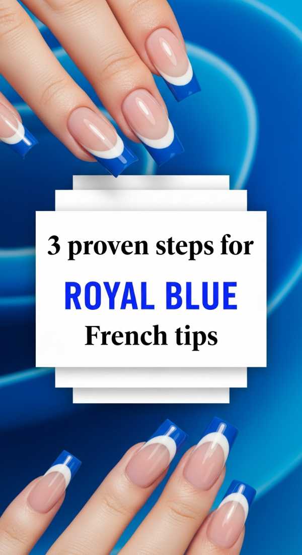 Ocean Breezes & Porcelain Patterns: Your Blue & White Nail Art Guide 3 Proven Steps For Royal Blue French Tips With White Accents 69fc7f59471f8