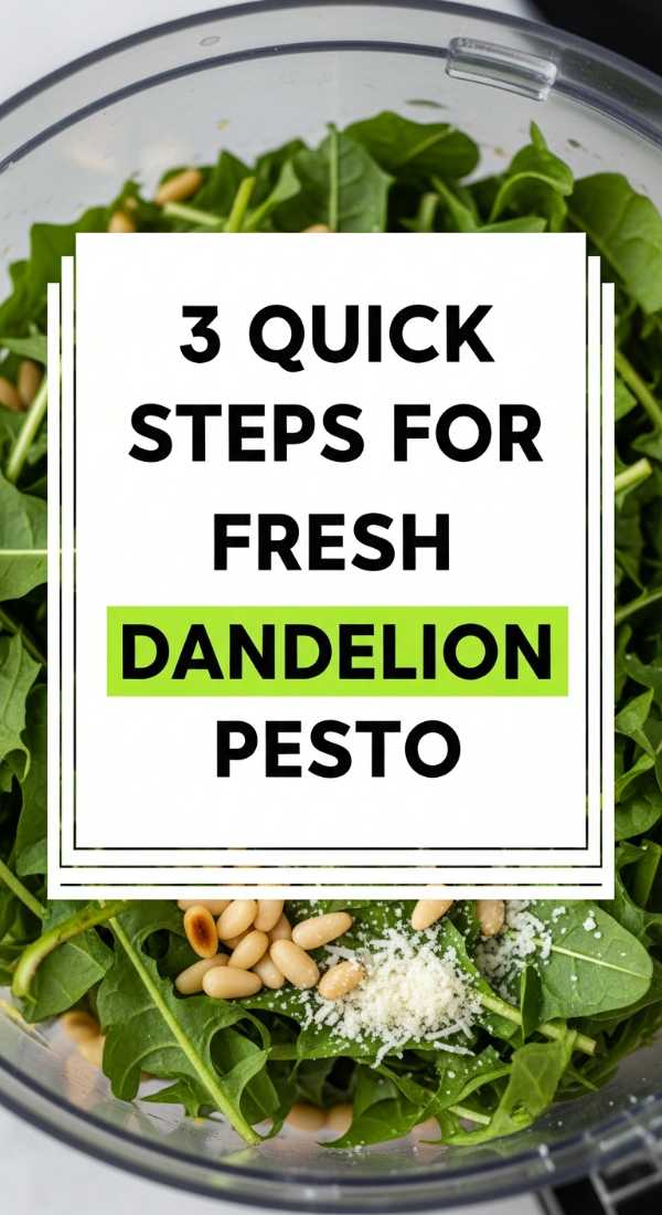 3 Quick Steps For Fresh Dandelion Pesto 69fd88a29582e