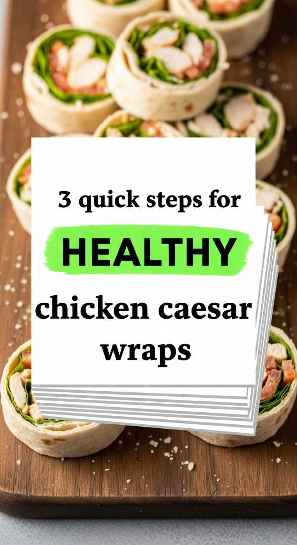 3 Quick Steps For Healthy Chicken Caesar Wraps 6a0015f5ae2b7