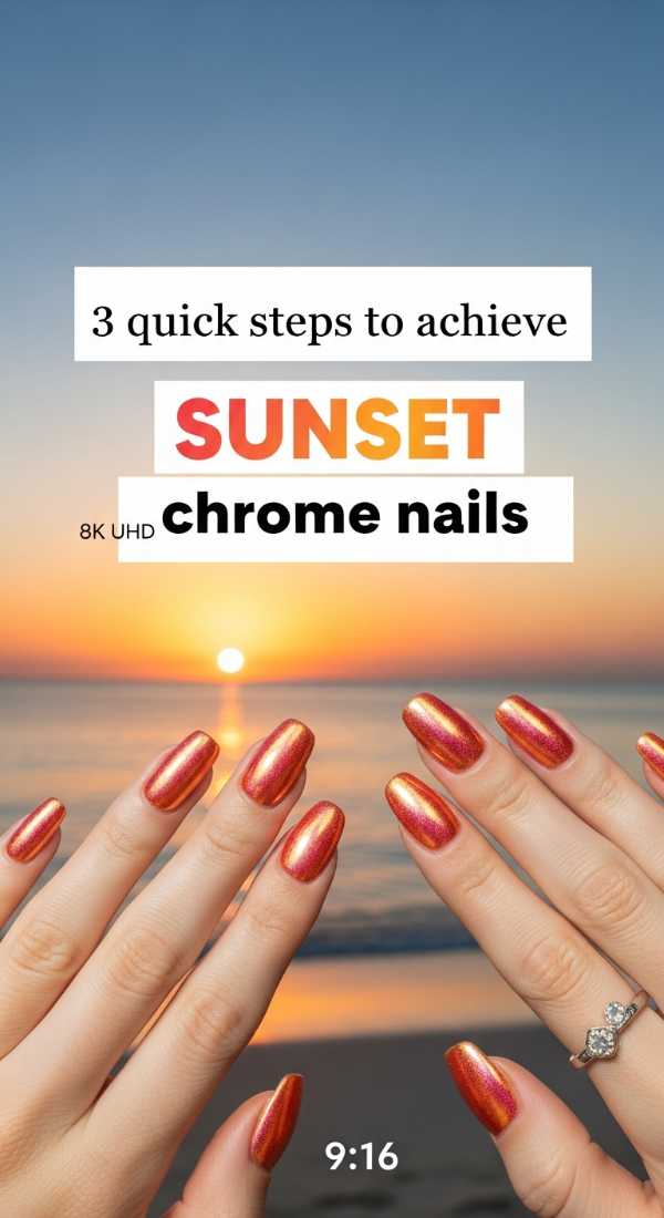 3 Quick Steps To Achieve Sunset Chrome Nails 6a059f9cb7c4d