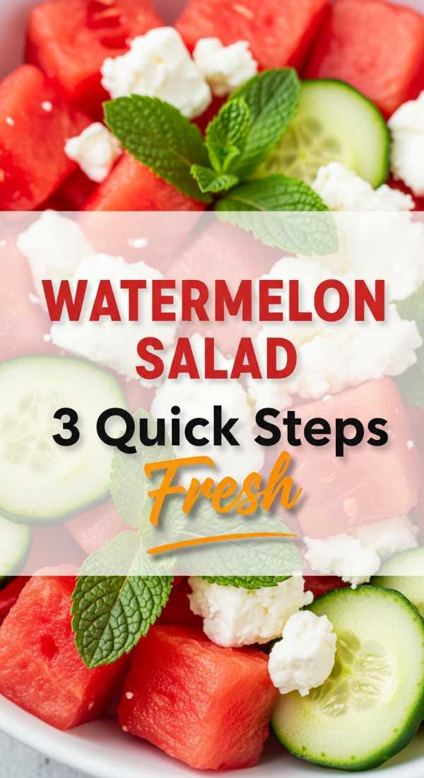 3 Quick Steps To Prepare A Refreshing Watermelon Salad 69f5d5331695e