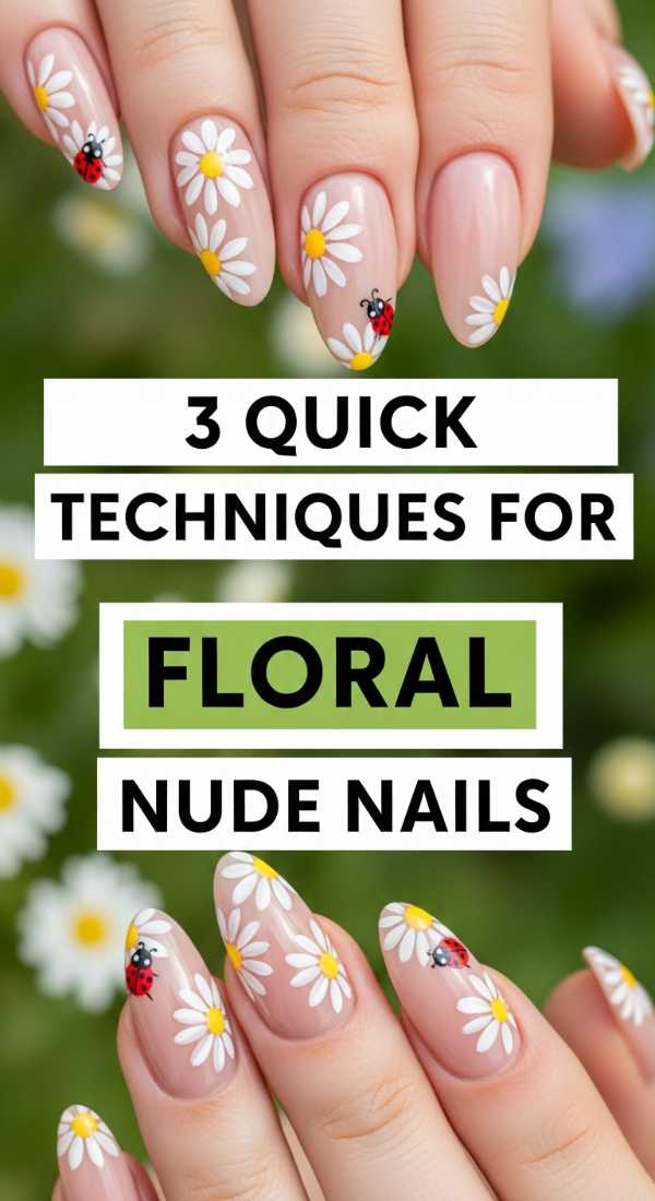 3 Quick Techniques For Floral Nude Nails 6a1a9965bf727
