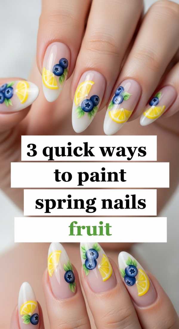 3 Quick Ways To Paint Spring Nails Fruit 69fb9884937a8