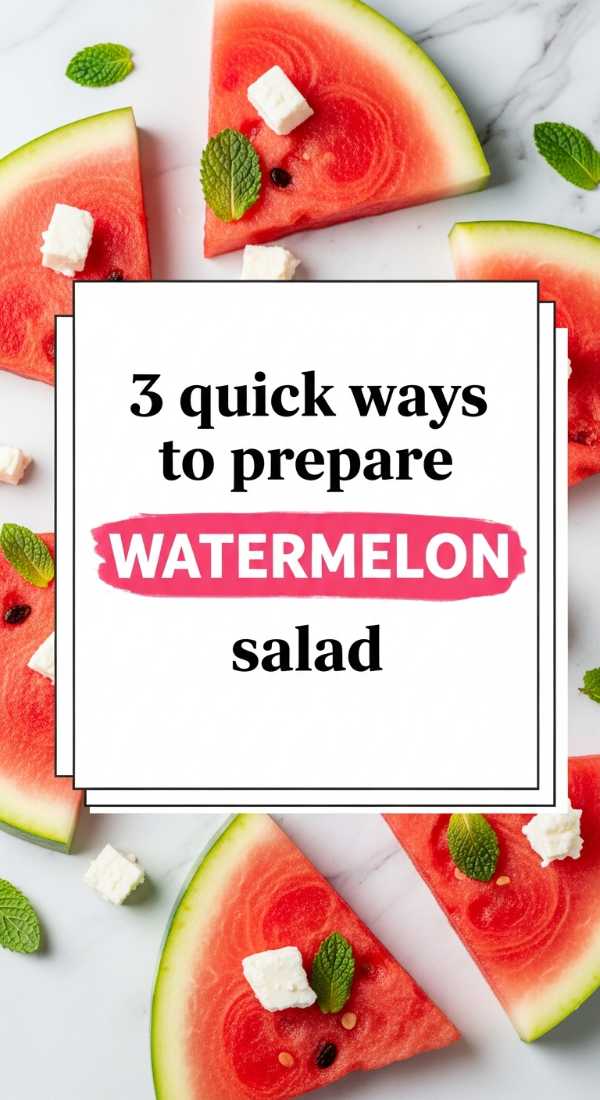 Sizzling Flavors: Your Ultimate Guide to Summer Cooking 3 Quick Ways To Prepare Watermelon Salad 6a070cd1dacd9