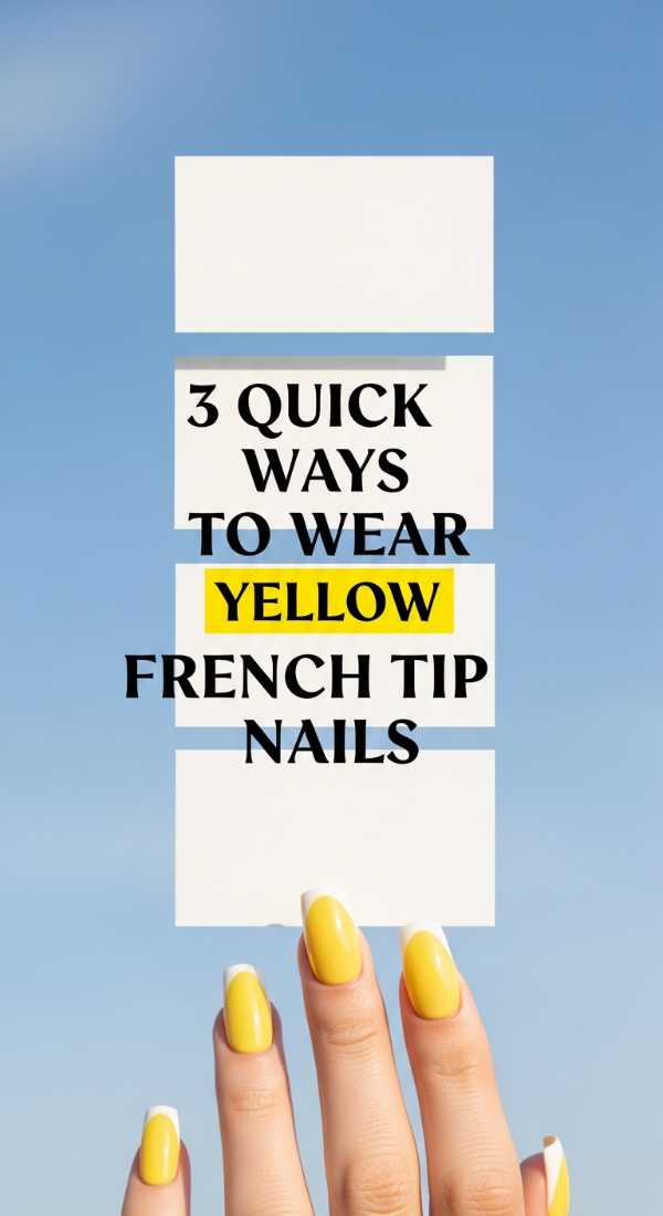 3 Quick Ways To Wear Yellow French Tip Nails 6a059f85ad08d