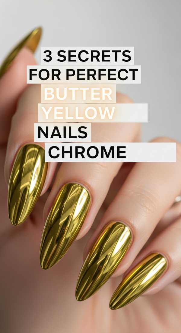 3 Secrets For Perfect Butter Yellow Nails Chrome 6a03311fce8d7