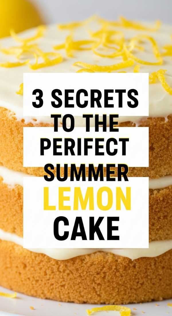 Sun, Sand, and Snacks: Your Ultimate Seasonal Flavor Handbook 3 Secrets To The Perfect Summer Lemon Cake 6a070b55182c3