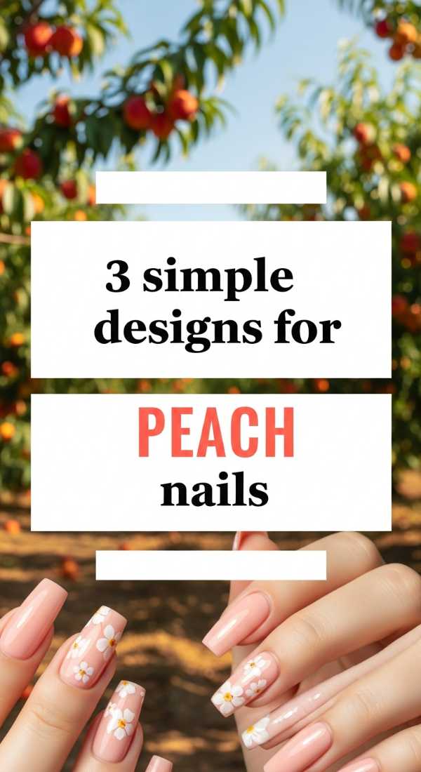 3 Simple Designs For Peach Nails 6a05a521cecff