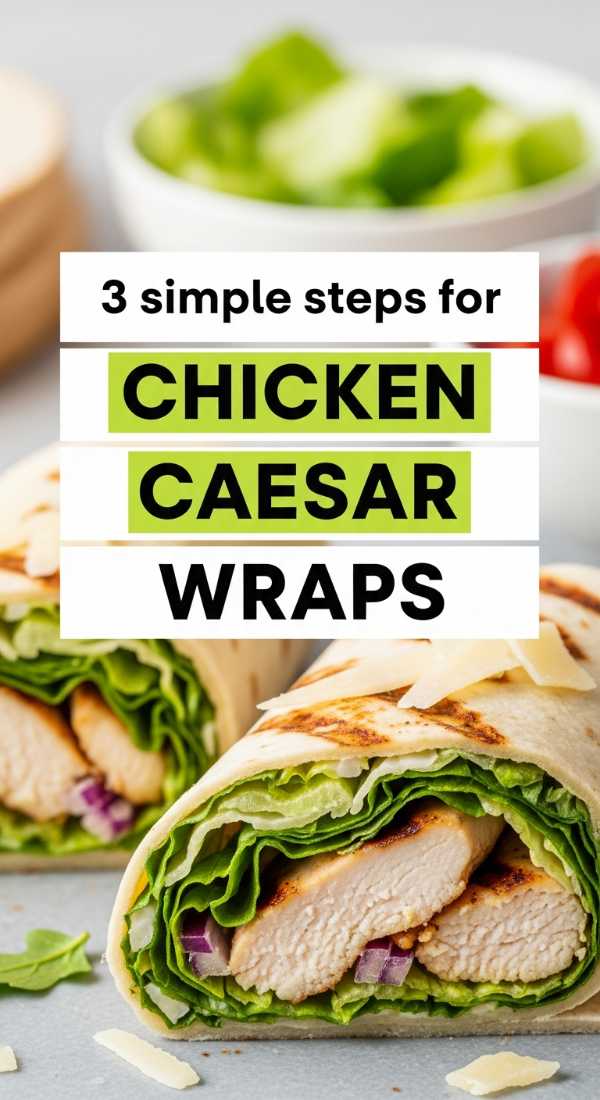 50+ Refreshing Recipes for Your Best Summer Ever 3 Simple Steps For Chicken Caesar Wraps 6a00181bab971