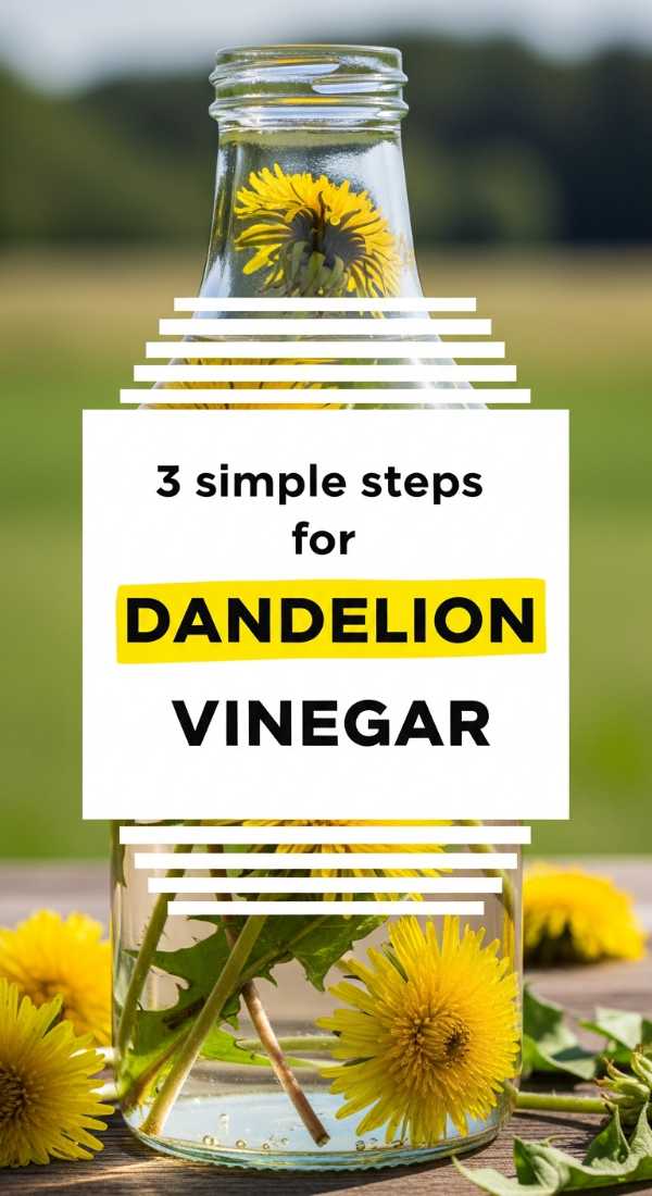 3 Simple Steps For Dandelion Vinegar 69f47f5ace786