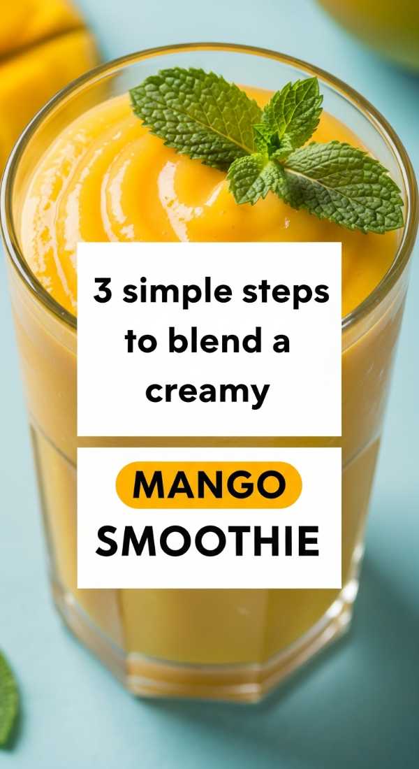 3 Simple Steps To Blend A Creamy Mango Smoothie 69f6f4b2f1263