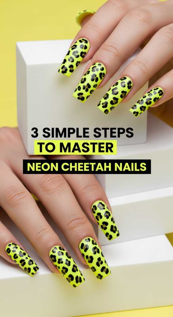3 Simple Steps To Master Neon Cheetah Print Nails 6a0595de26ff9