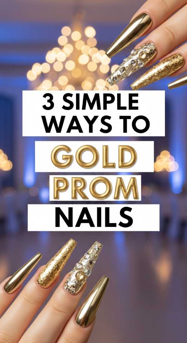 3 Simple Ways To Gold Prom Nails 6a021e5b4eb73
