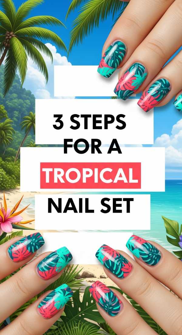 3 Steps For A Tropical Nail Set 69ff595317e6f