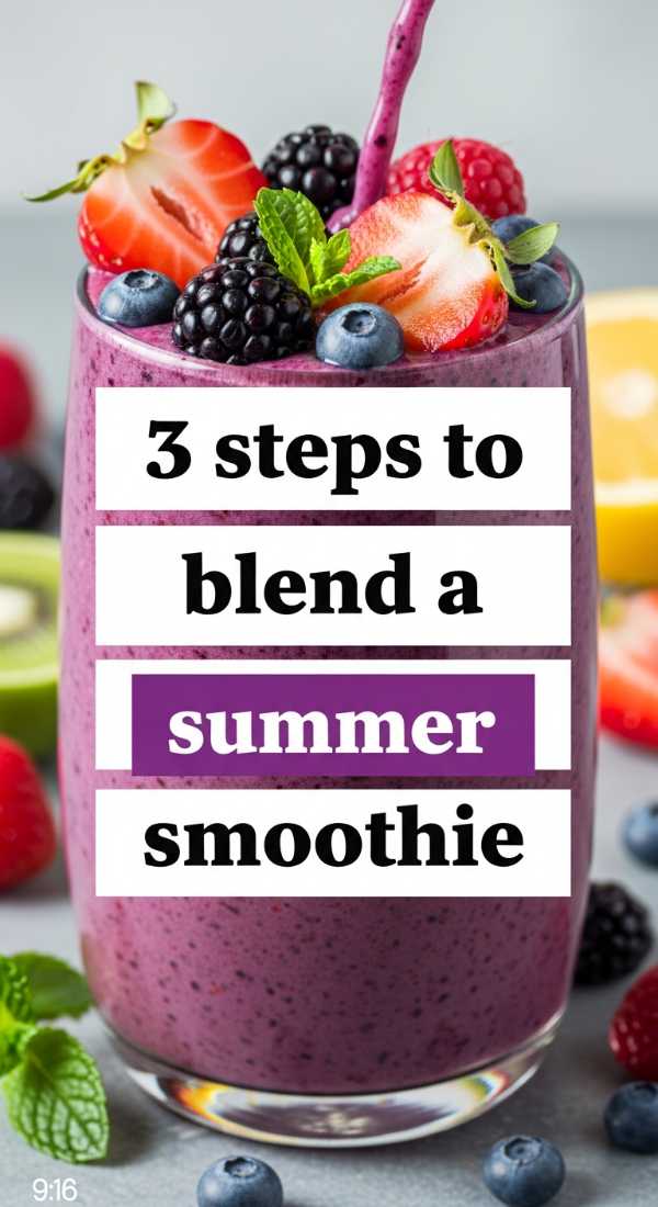 Summer on a Plate: Effortless Healthy Recipes for Busy Sunny Days 3 Steps To Blend A Summer Berry Smoothie 69f6fe0cf2c52