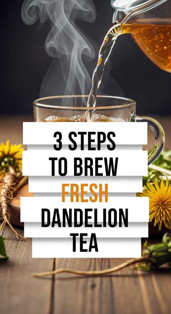 3 Steps To Brew Fresh Dandelion Tea 69f6f4bc01ca4