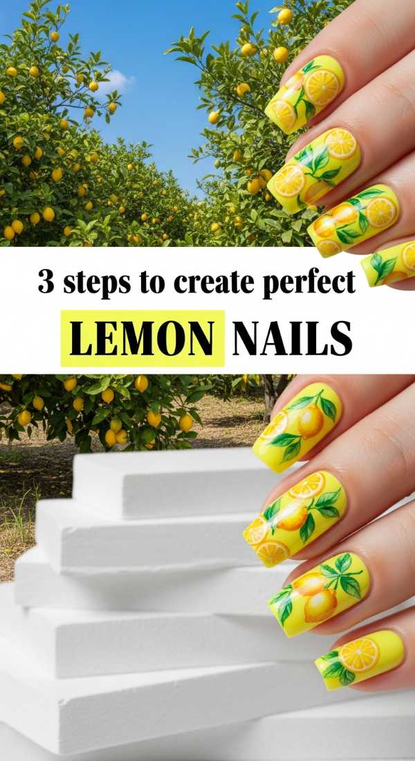 Get Ahead of the Curve: 5 Nail Tutorials That Will Dominate 2026 3 Steps To Create Perfect Lemon Nails Designs 6a0598a58754e