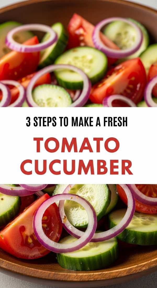3 Steps To Make A Fresh Tomato Cucumber Salad 6a06c3b08d30e