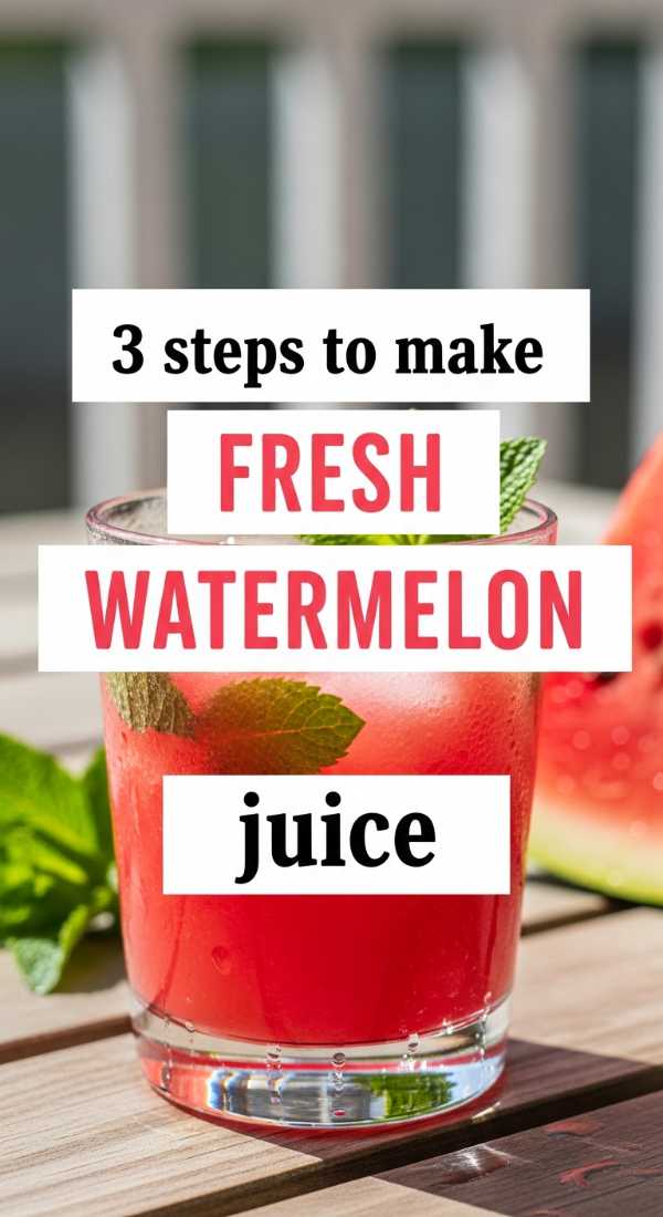 3 Steps To Make Fresh Watermelon Juice 69fc19004b582