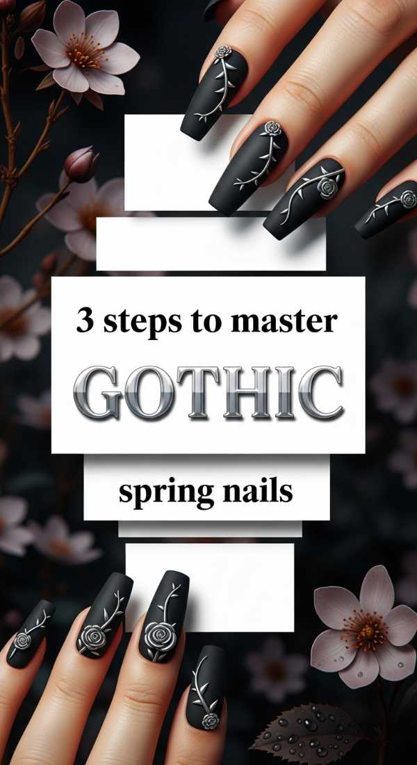 2026 Style Forecast: Why These Spring & Summer Nail Designs Are Going Viral 3 Steps To Master Gothic Spring Nails 6a03311cd74e2