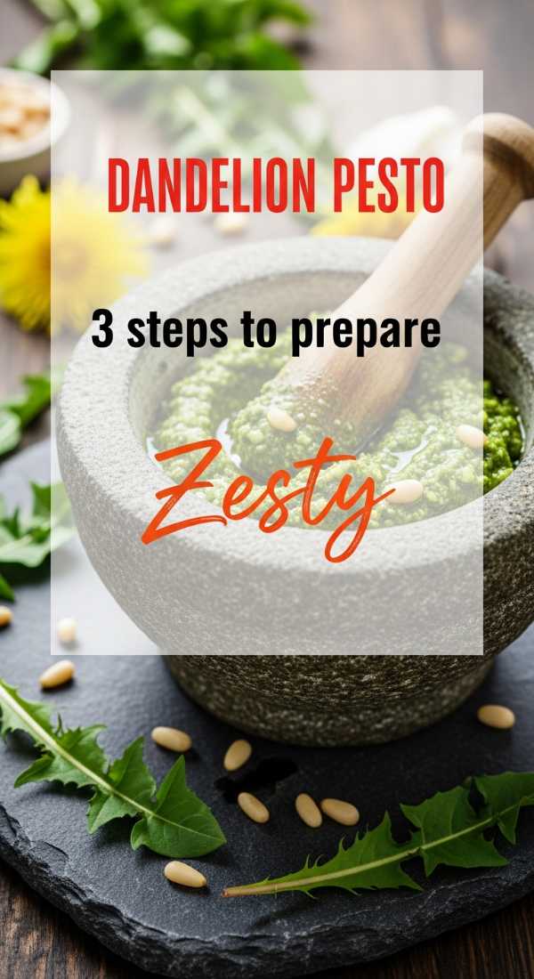 3 Steps To Prepare Zesty Dandelion Pesto 69f5d52fddc52