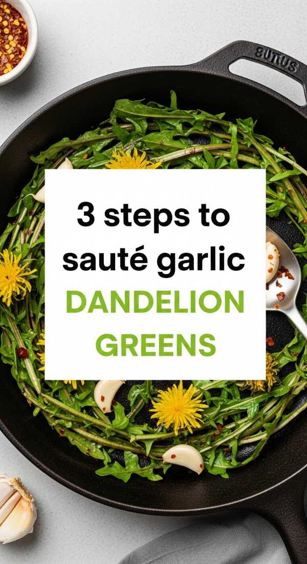 3 Steps To Saute Garlic Dandelion Greens 69f47b46a49b3