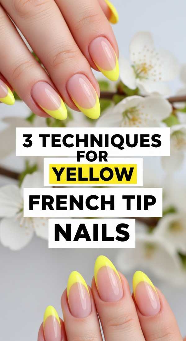 3 Techniques For Yellow French Tip Nails 6a05a5397fc98