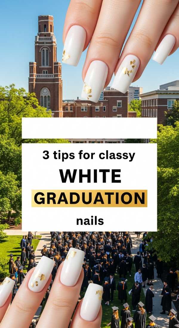 3 Tips For Classy White Graduation Nails 6a021e67f34ab