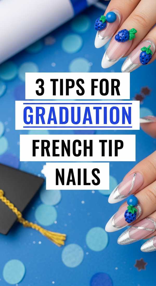 3 Tips For Graduation French Tip Nails 6a021e5d67735