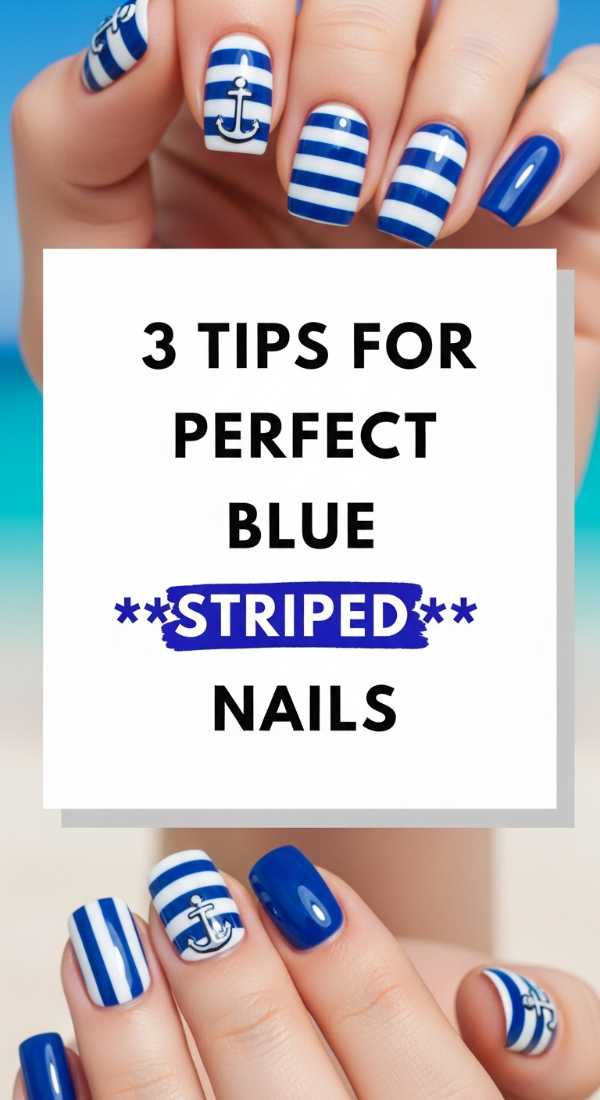 3 Tips For Perfect Blue Striped Nails 69f4c11e8ed03