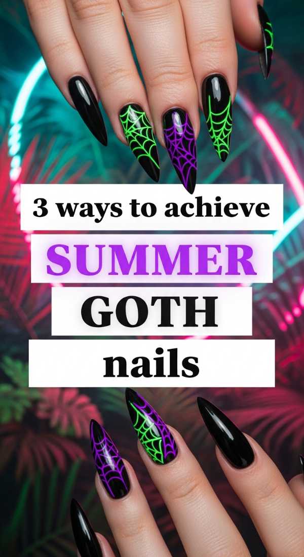 3 Ways To Achieve Summer Goth Nails 6a059b46e3205