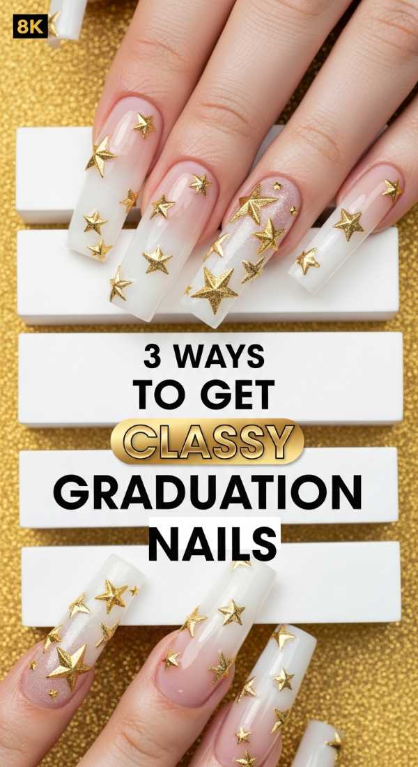 3 Ways To Get Classy Graduation Nails 6a058db2456ee