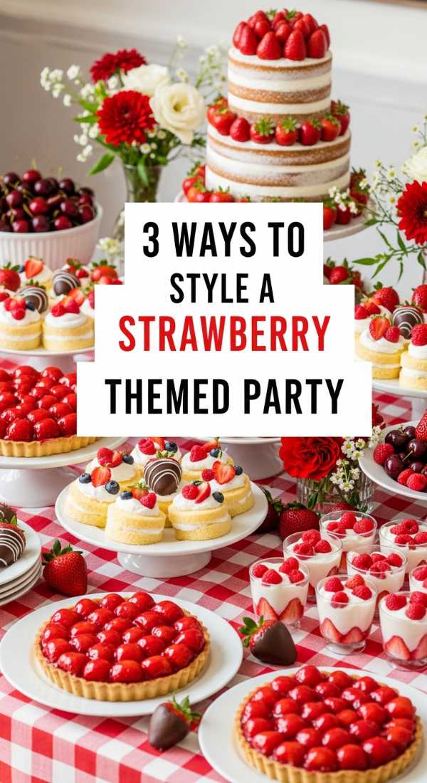 Summer Birthday Magic: Your Go-To Guide for Outdoor Fun 3 Ways To Style A Strawberry Themed Party 6a0de752bfbf6