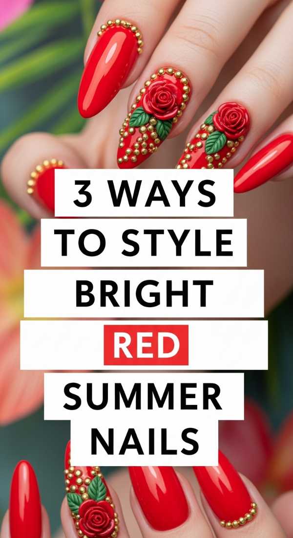 3 Ways To Style Bright Red Summer Nails 6a031a105c00f