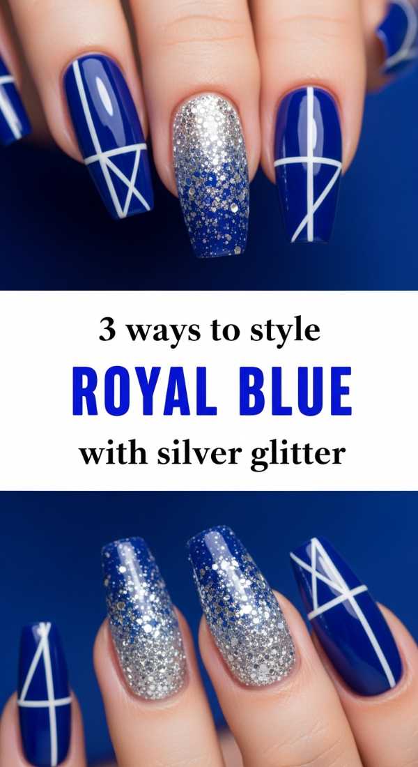 3 Ways To Style Royal Blue With Silver Glitter 69fc7e6f292ec