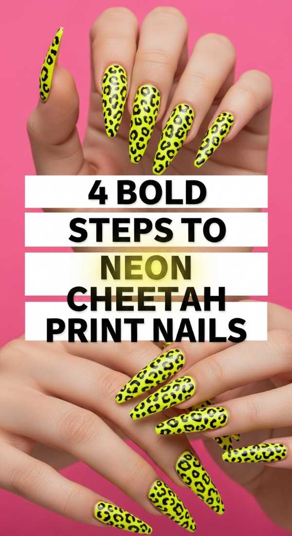 4 Bold Steps To Neon Cheetah Print Nails 6a05a51d03a0e
