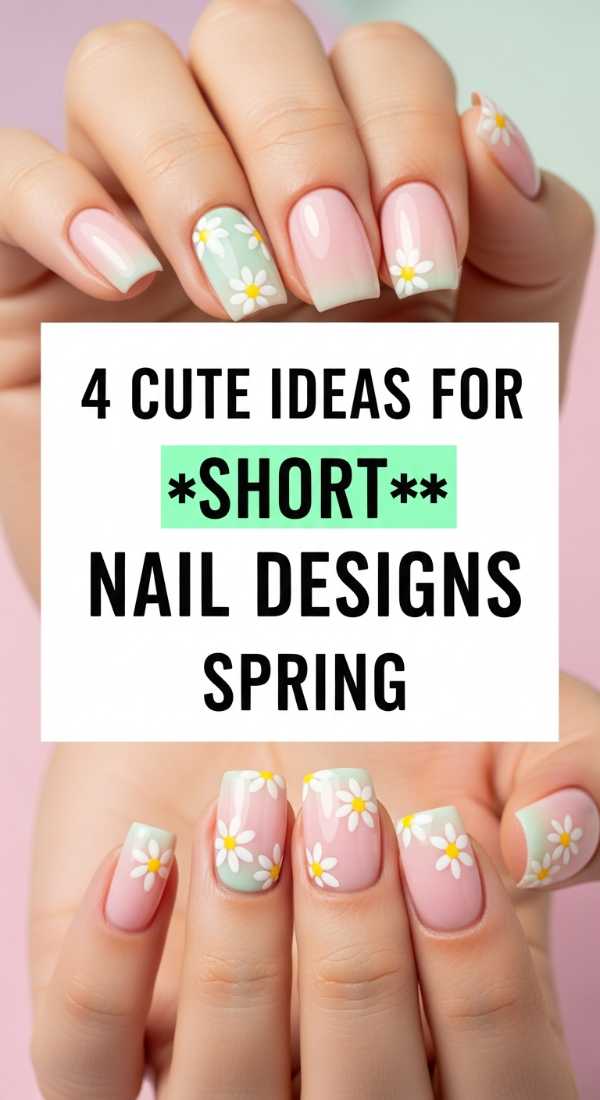 4 Cute Ideas For Short Nail Designs Spring 69fb975320e13