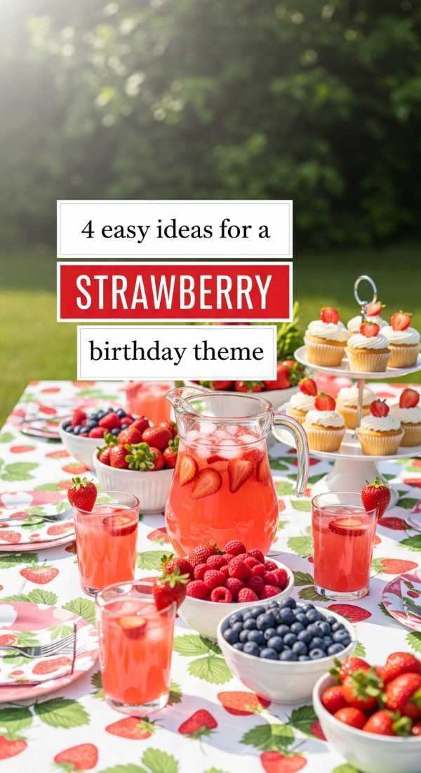 4 Easy Ideas For A Strawberry Birthday Theme 6a057db7836bf